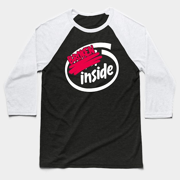 Broken Inside Baseball T-Shirt by TheTeenosaur